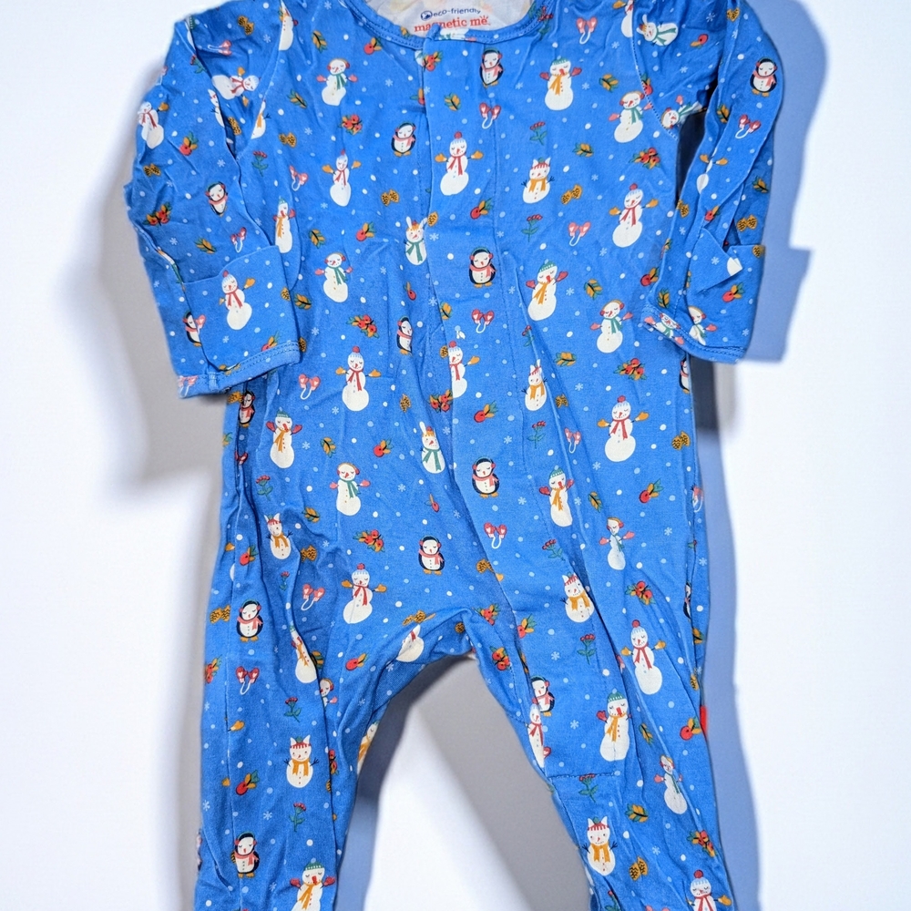 Magnetic Me Blue Snowman Kids Footie